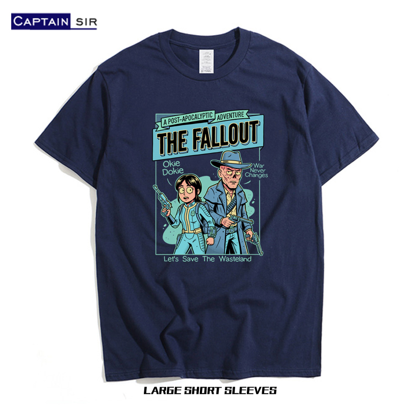 Fallout American Tv Series Parody of Rick and Morty, Fun Graphic Design, Short-Sleeved T-Shirt, Pure Cotton Fallout American Tv Series Parody of Rick and Morty, Fun Graphic Design, Short-Sleeved T-Shirt, Pure Cotton