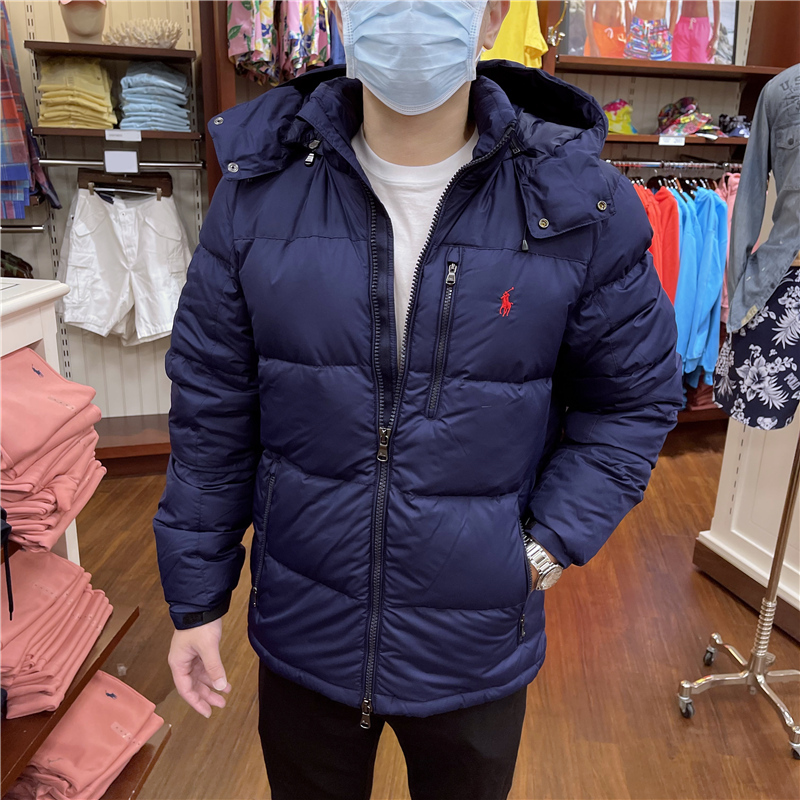 Polo Ralph Lauren Men's Winter Casual Thickened Warm Hooded Duck down Jacket