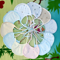 Newborn bib baby lace-up saliva towel Pure cotton thin summer newborn children bib rice pocket baby saliva towel