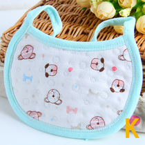 Male and female baby lace-up saliva towel Newborn baby bib Pure cotton waterproof autumn and winter newborn saliva towel bib