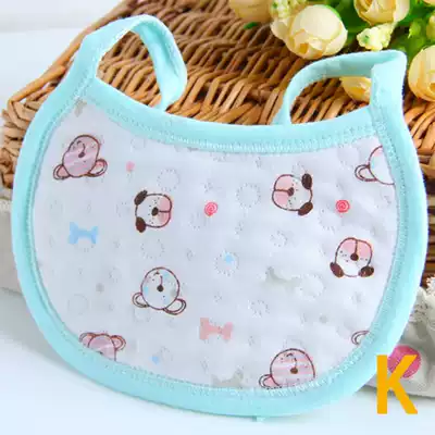 Male and female baby lace-up saliva towel newborn baby small bib pure cotton waterproof autumn and winter newborn saliva towel bib