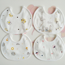 Baby saliva napkin baby small bib pure cotton lace newborn child saliva pocket round bib spring and summer