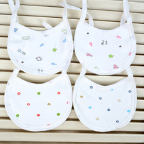 Newborn bib Baby lace-up saliva towel Pure cotton Childrens bib rice pocket Baby saliva towel summer thin section