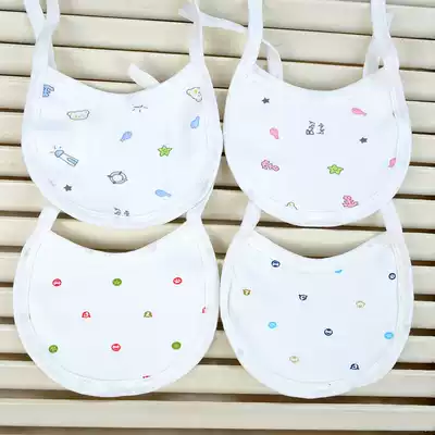 Newborn bibs, baby lace-up saliva towels, pure cotton children's bibs, eating bibs, baby saliva towels, summer thin models