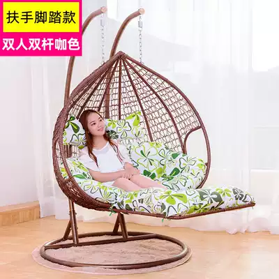 Outdoor outdoor swing rocking chair Courtyard adult double hanging chair home balcony solar cast aluminum swing chair