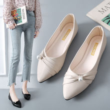 悦芳菲百搭淑女平底单鞋女软底百搭豆豆鞋
