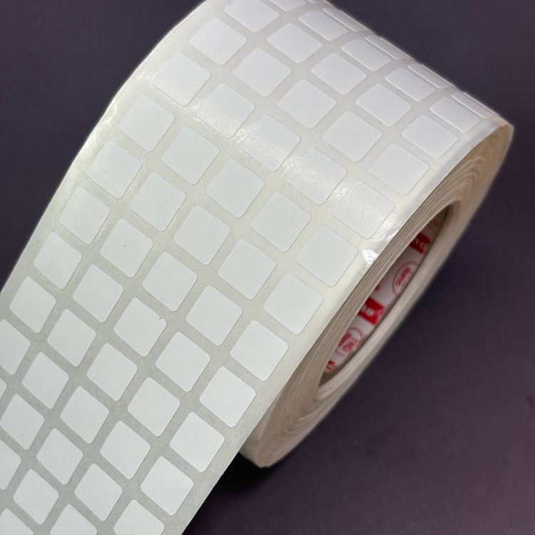 Synthetic Paper Self-Adhesive Label Paper 8*8mm Square Qr Code Barcode Paper 0.8*0.8cm Coated Barcode Paper