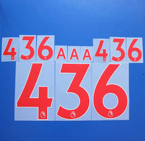 Jersey number 18-19 season Premier League Red scattered super A quality heat transfer number