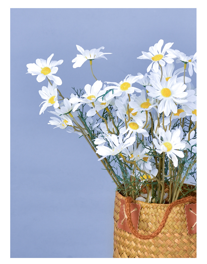 Chamomile Majesture Simimic Flower Fake Flower Fured Bó hoa lụa Hoa trang trí Hoa Mới Trang chủ Phòng khách Trang trí phòng ngủ bình hoa hồng giả đẹp