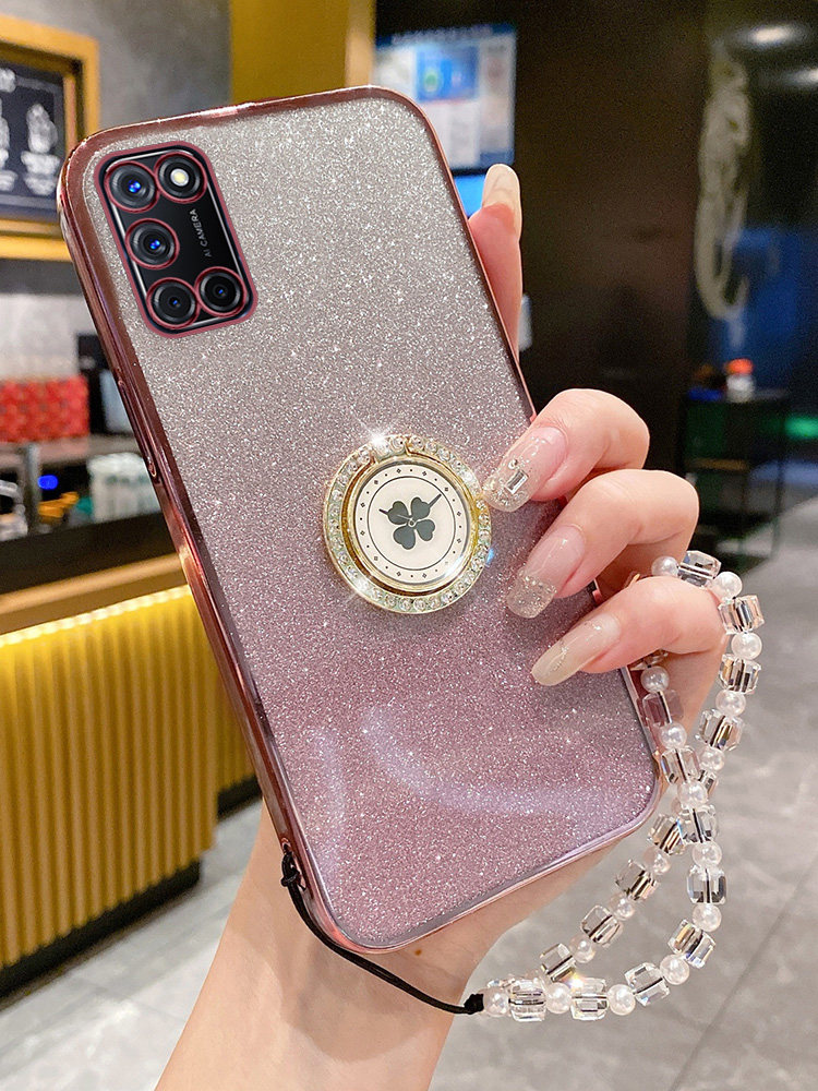 Suitable for Oppo K7X Phone Case, Oppo Protective K7X Silicone Cover, 5g Full Coverage Anti-Drop, Transparent Soft Case, New Model for Women, with Stand, X5G Bracelet, 0Pp0 High