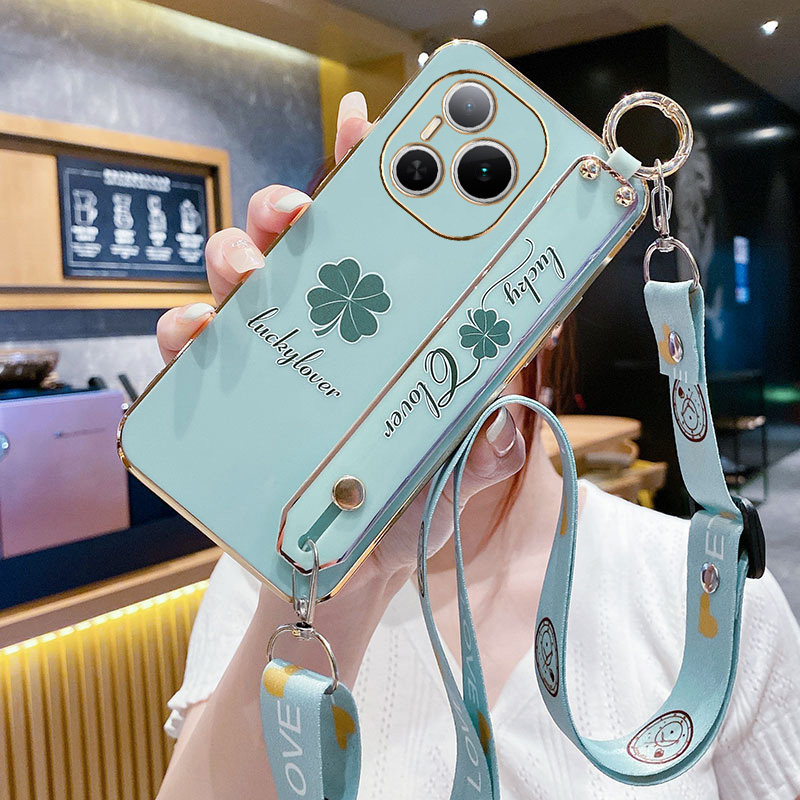 Suitable for Huawei Honor Power Phone Case Wrist Strap Dvd One An00 Protective Silicone Case Full Coverage Honor Anti-Drop Can Be Worn Crossbody Lanyard 80 Soft Case Powar New Style for Women Fresh Ins