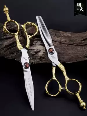 Gang Fu professional scissors haircut scissors flat shears thin broken hair cutting tools set hair stylist Special