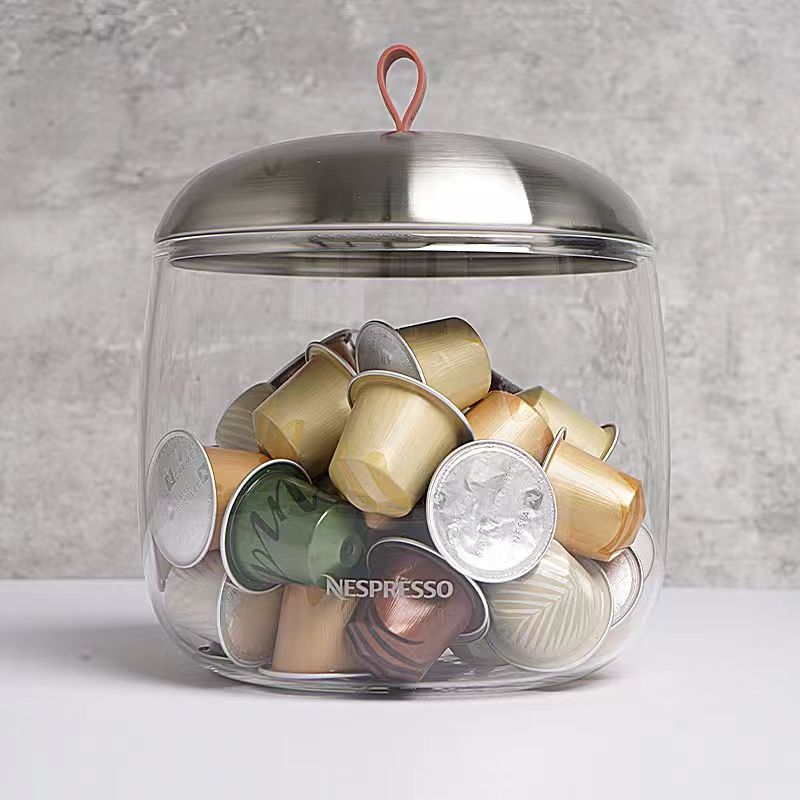 Nespresso Lume Capsule Coffee Storage Large-Capacity Simple Glass Storage Jar (Capsules Not Included) Nespresso Lume Capsule Coffee Storage Large-Capacity Simple Glass Storage Jar (Capsules Not Included)