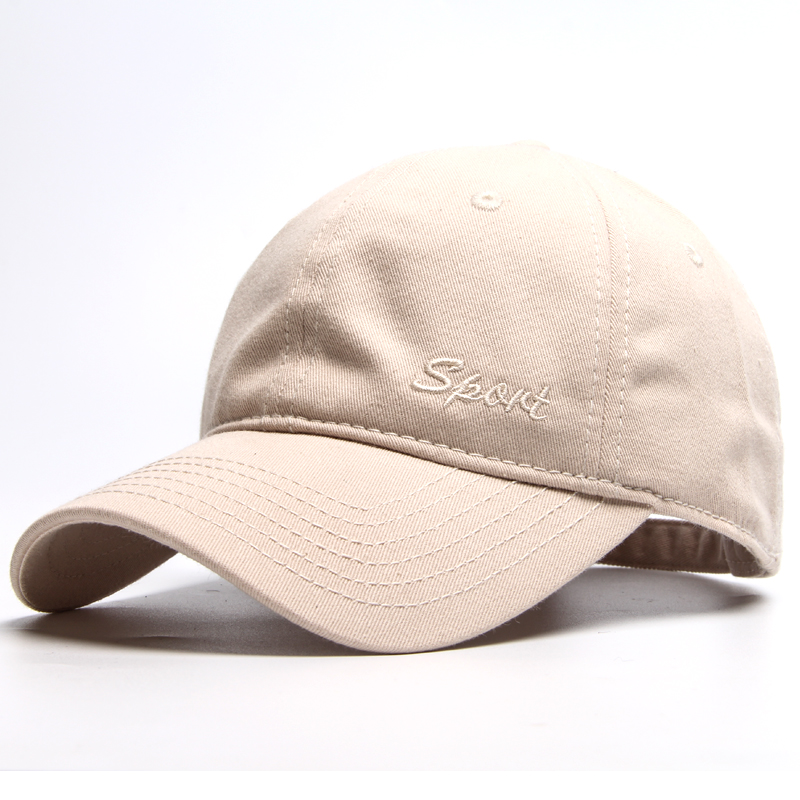 Simple Beige Hat Men's Spring and Autumn All-match Casual Soft Top Cap Trendy Autumn Outdoor Baseball Cap Sports Hat