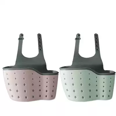 Kitchen supplies sink drain basket drain rack hanging bag sink sink sink dish washing sponge storage hanging basket 2 packs