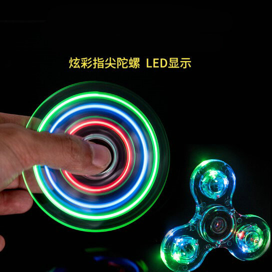 Fingertips Tops LED Luminous Version Finger Tops Decompression Toys Children Flashy Magic Finger Rotation