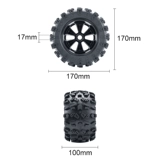 Модель автомобиля, монстр-трак, колесо, внедорожные шины, масштаб 1:8