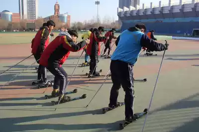 Junior Cross-country Ski Pulley Skis Primary School Junior Dryland Ski Pulley Set