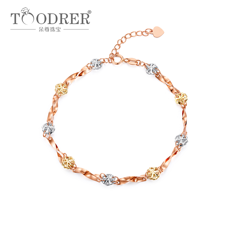 TOODRER Dumbra Gold Handmaid's 18k Gold Brief Fashion Flowers Interslice Handout Gift of the Courtesy Hand Ring