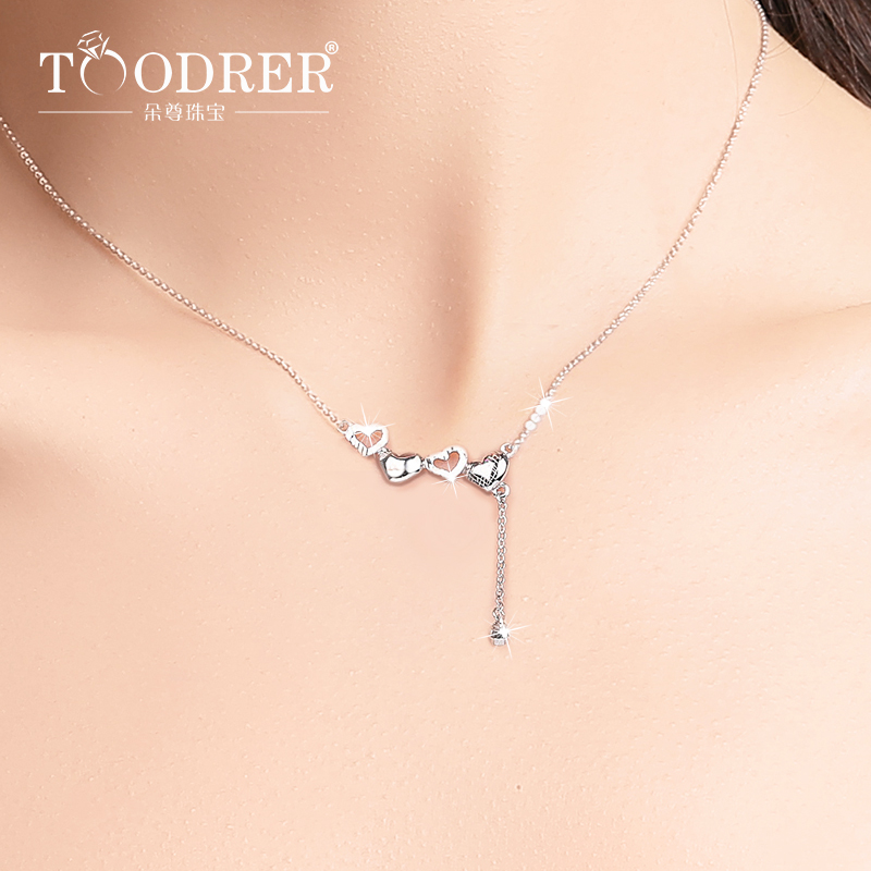 Platinum pt950 necklace female fashion heart-shaped platinum necklace simple collarbone chain platinum pendant necklace female