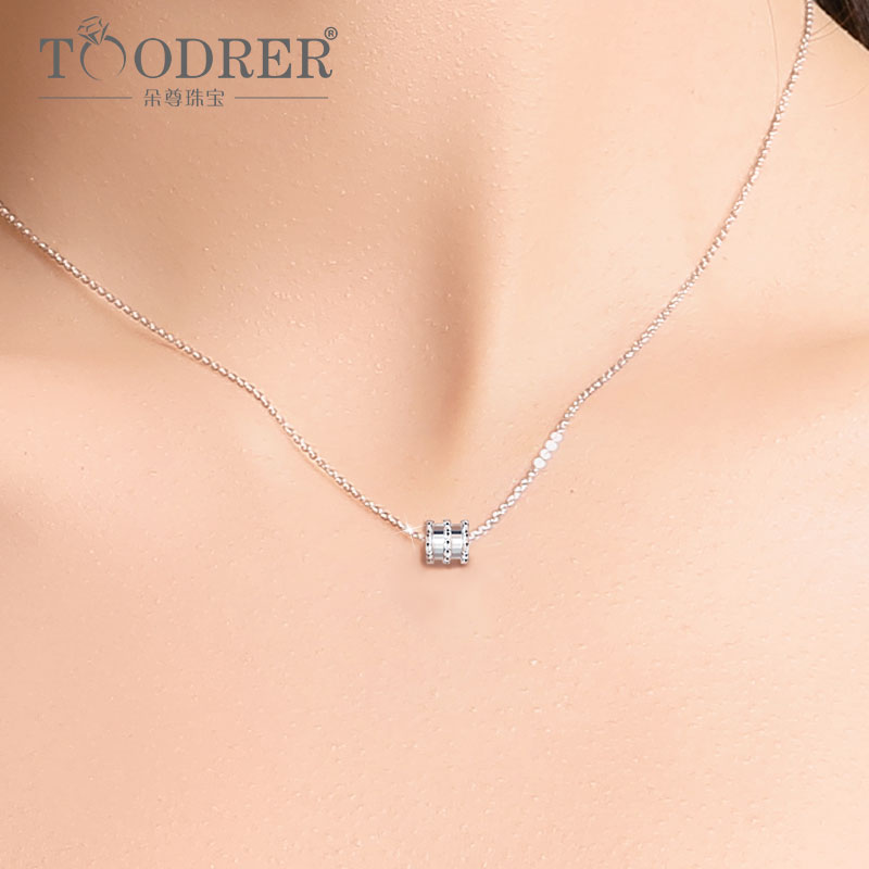 Platinum Necklace Female pt950 Platinum Necklace Female Light Luxury Small Waist Set Fashion Valentine's Day to Send Girlfriend