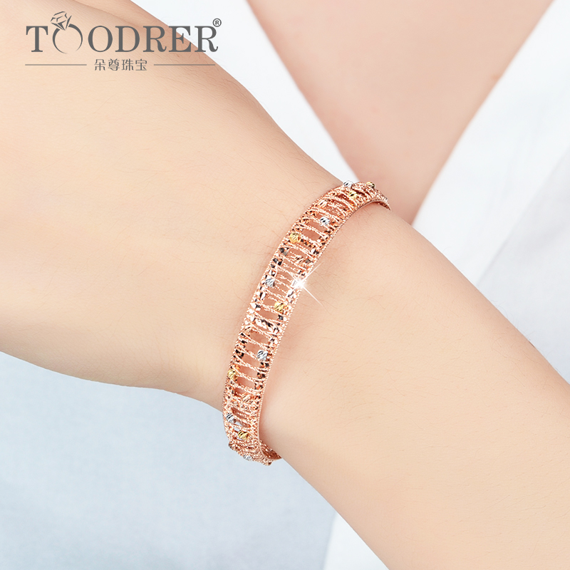 18K gold bracelet female gold bracelet gold hand rose gold bracelet gold hand bracelet to send girlfriend