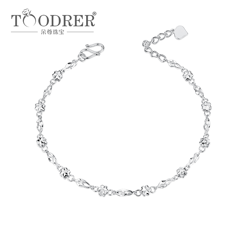 PT950 Platinum Handmade Female Platinum Hand Alchemy Great Super Shiny Platinum Hand-made Bracelet Woman to send girlfriend