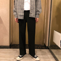 SC 19 new ins super fire straight tube hanging wide leg pants Loose Korean version of mens and womens casual versatile mopping pants trousers