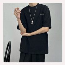 SC 22 Summer letter printed short sleeve T-shirt male Korean version ins Chauded with 50% sleeve round collar blouse 100 lap