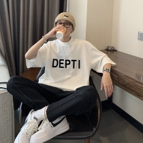 SC 21 summer lovers short-sleeved mens fashion brand trend top Korean version loose printing pure cotton T-shirt simple and versatile