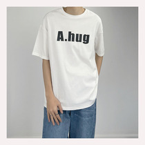 SC 22 Homemade Summer Fried Street Printed Couple Short Sleeve T-shirt Male Loose Pure Cotton Blouse Student Half Sleeve Clothes Tide