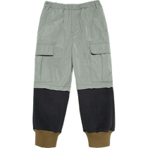 pomme Pengma overalls long pants big pockets contrasting color stitching autumn and winter clothes for men and women Jiangnan cloth children