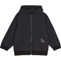 Maoguai]pomme Pengma sweatshirt jacket hooded cotton solid color spring clothing for boys and girls Jiangnan cloth big children