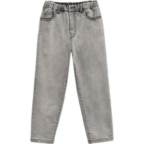 pomme Pengma denim long pants old wash color autumn and winter clothing for boys and girls Jiangnan cloth children