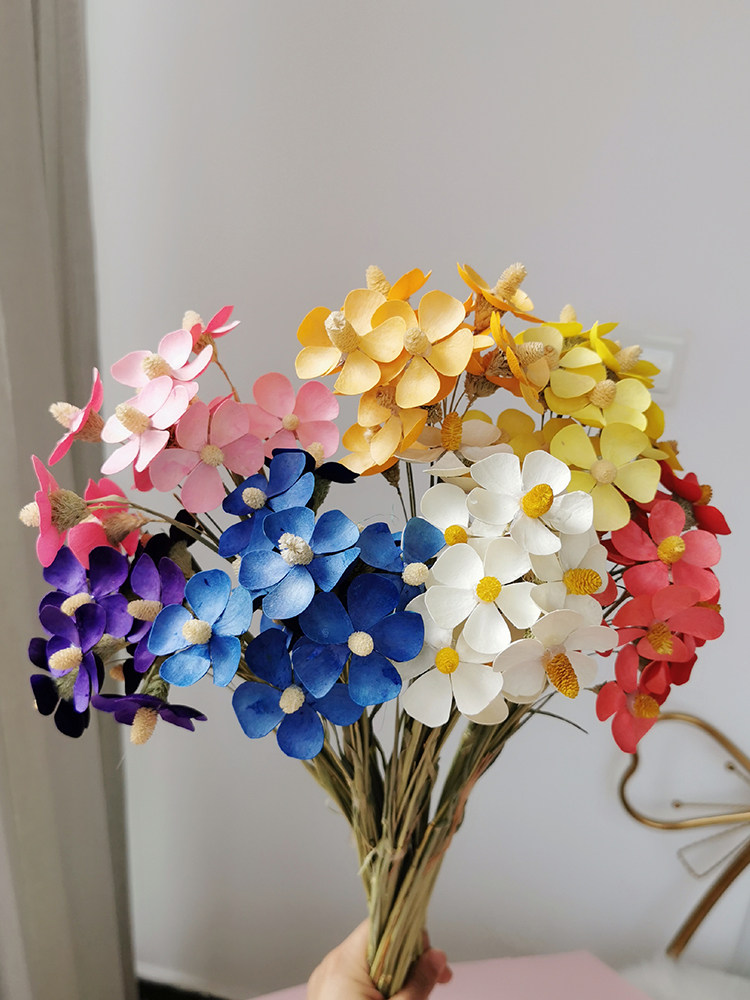 Nordic simple small fresh Violet hand dried flower bouquet immortalized flower meal Living room decoration ornaments diy materials