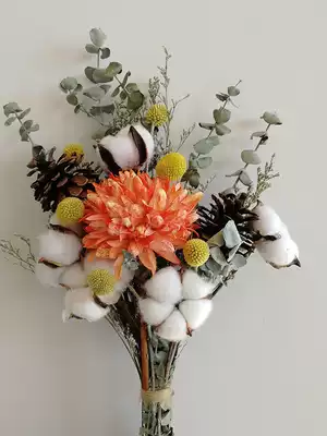Dried flower bouquet Cotton small daisies starry Eucalyptus Nordic style diy home decoration ornaments Wall hanging
