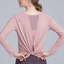 Slimming fitness clothes womens long-sleeved loose sports tops Professional running training quick-drying T-shirt net red yoga blouse