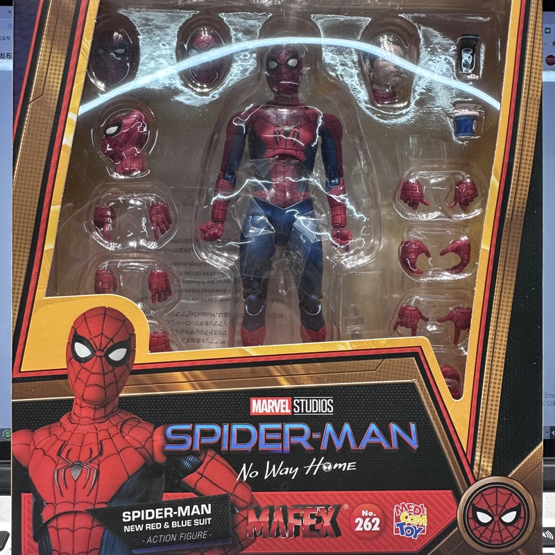 In-Stock Mafex Marvel Spider-Man: No Way Home New Red and Blue Suit Tom Holland Action Figure