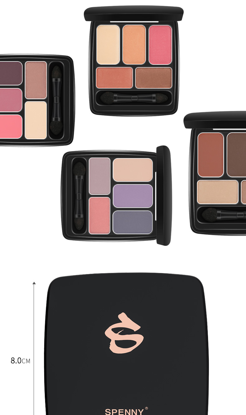 Spenny Thơ Hiện Đại squat 5 màu matte eyeshadow khay đào trang điểm trái đất màu hồng không phải là dễ dàng để smudge phấn mắt 3ce