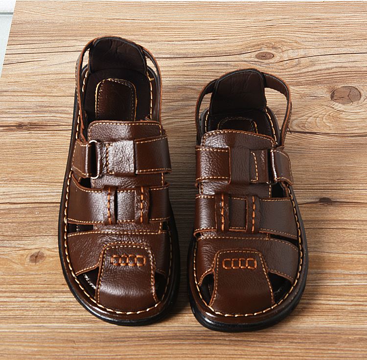 Summer Genuine Leather Outdoor Sandals