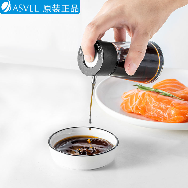 Japanese asvel Press Oil Bottle Kitchen vinegar Bottle Home Oil Spill Pot Seasoned Bottle Japan Style Glass Soy Sauce Bottle