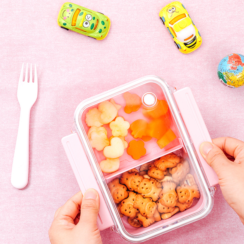Japan asvel Children snacks box out of portable plastic Compartment With Lid Refreshments Fruit Box Baby Lunch Box