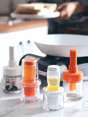 Japanese Asvel oil brush kitchen household high temperature resistant oil bottle oil brush set with bottle one silicone oil brush