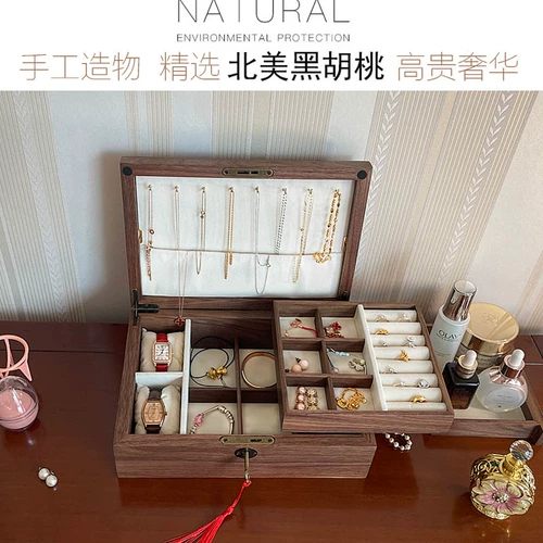 Коробочка для хранения, коробка для хранения, ювелирное украшение, ожерелье, кольцо, вместительные и большые серьги, высококлассный изысканный аксессуар