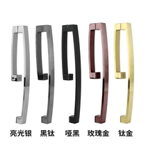 Stainless steel bathroom glass door handle black dumb black paint L shower door handle 304 stainless steel handrail