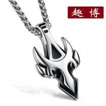 Necklace male hipster Korean version of simple student hiphop hip hop tide male personality female street men chain male pendant