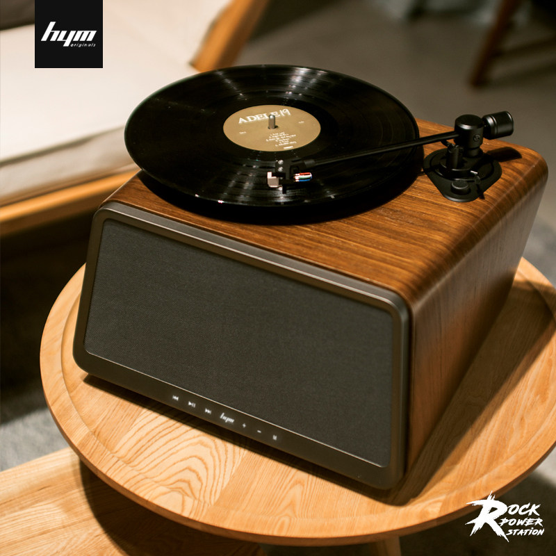 Hey Yo Music HYM-SEED LP Black Gel Record Special Dust Cover Home Retro Bluetooth Speaker