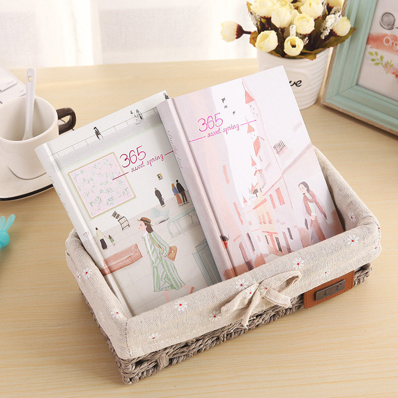 Jin Gu Ru Mu spring color page 365 day plan notebook Creative hand account illustration notebook Student color page diary 1001