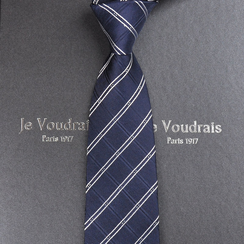 (France JV)Men's silk tie formal business wedding narrow Korean version work student 8cm gift box Z13