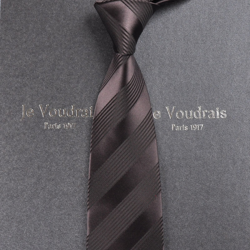 (France JV) men's silk tie formal dress business wedding narrow Korean edition work student 8cm gift box Z16